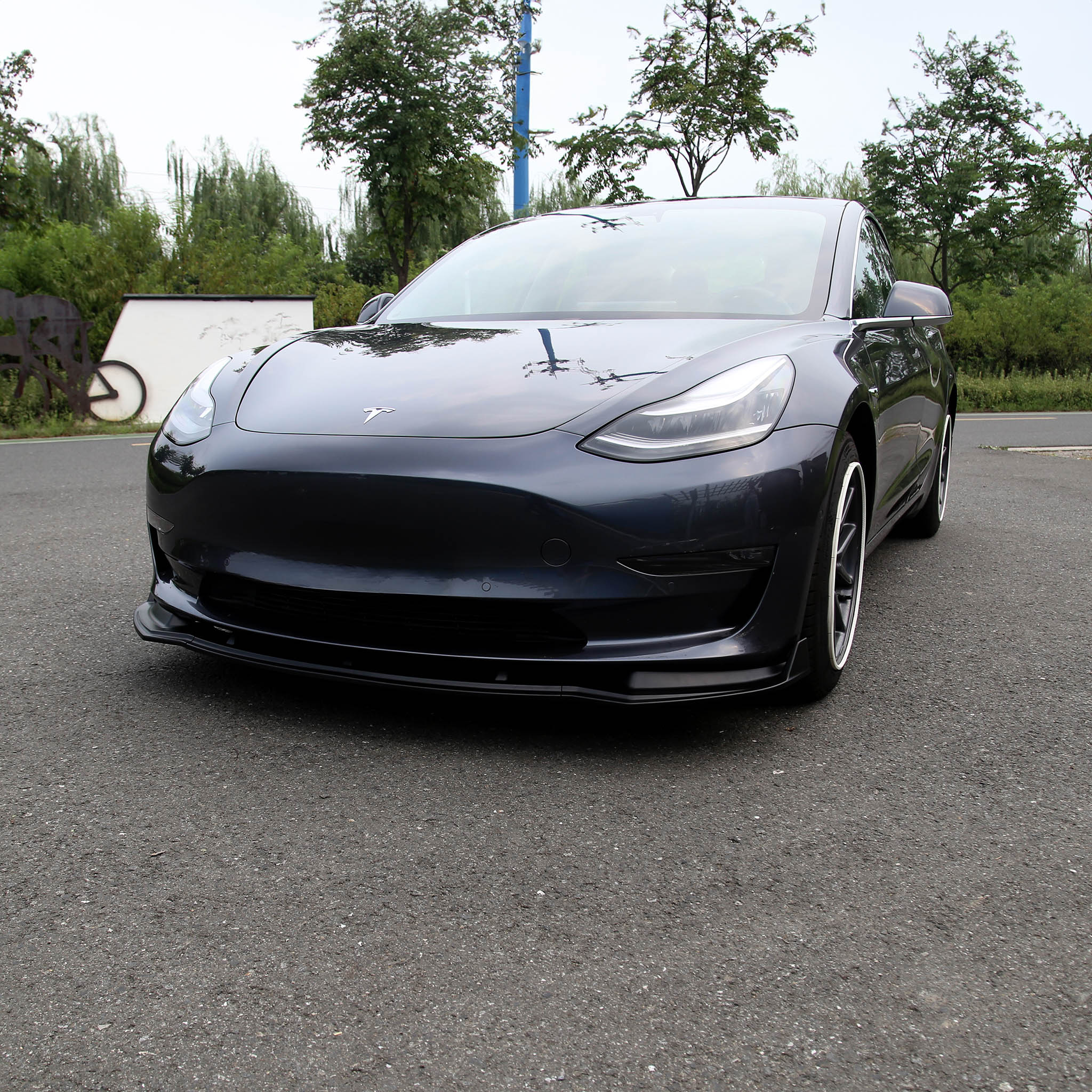 Tesla Model 3 Front Lip Spoiler ABS Plastic (3 Piece)