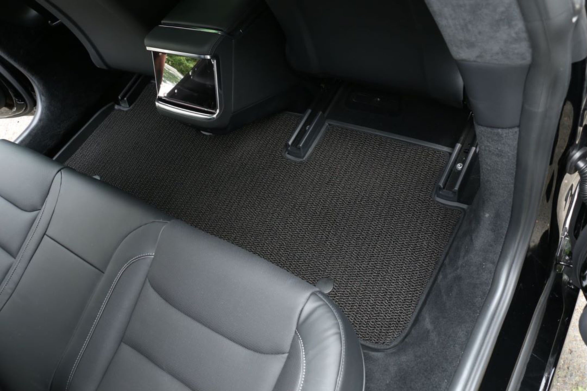 Tesla Model S Rear Door Sill Protector (2021+ Refreshed) – Custom-Fit TPE Shield for Back Door Interior Flocking