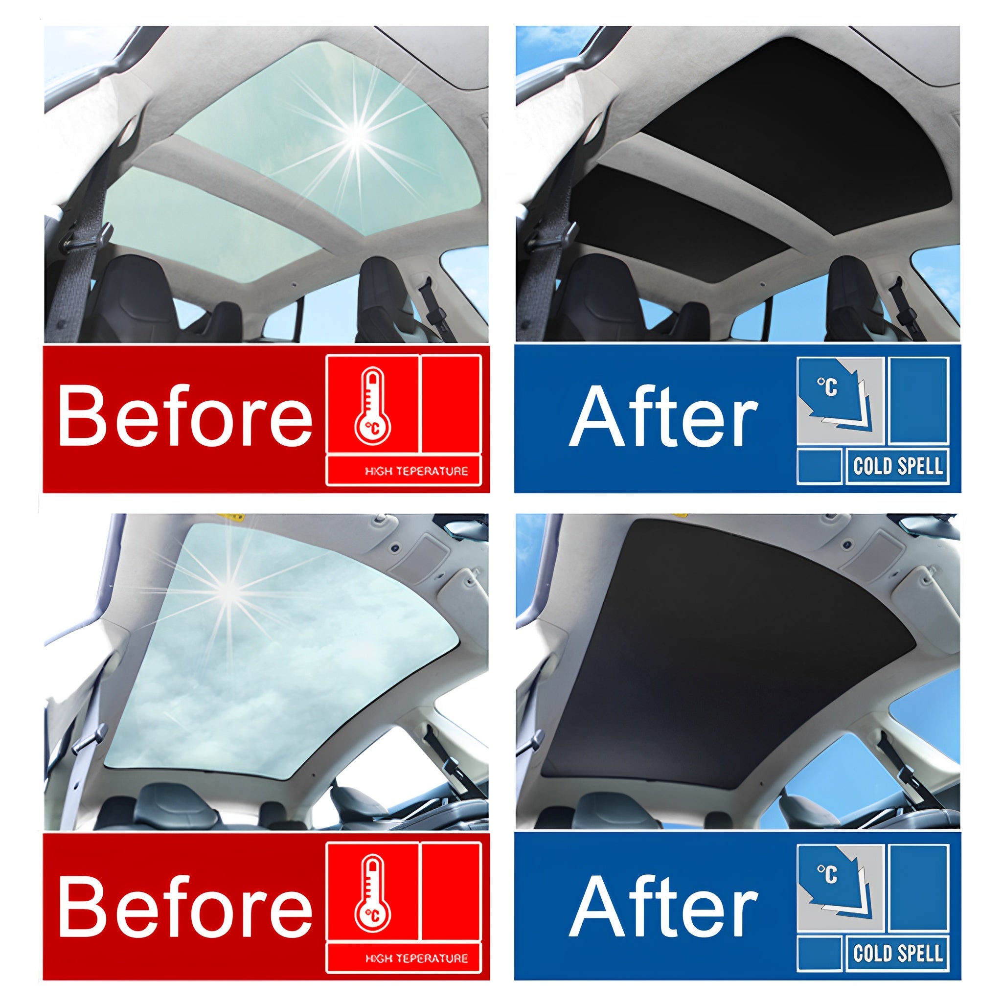Panoramic Roof Sunshades For Tesla Model S