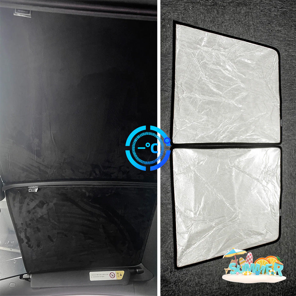 Tesla Model X Electrostatic Adsorption Front Roof Sunshades (2 pieces)