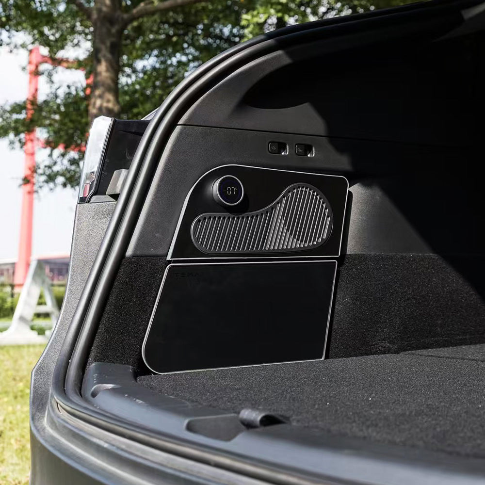 Tesla Model Y Portable Car Refrigerator – Smart App-Controlled 16L Camping Cooler with AI Cooling | Fits 2020–2025+ Including Juniper Gen 3.0