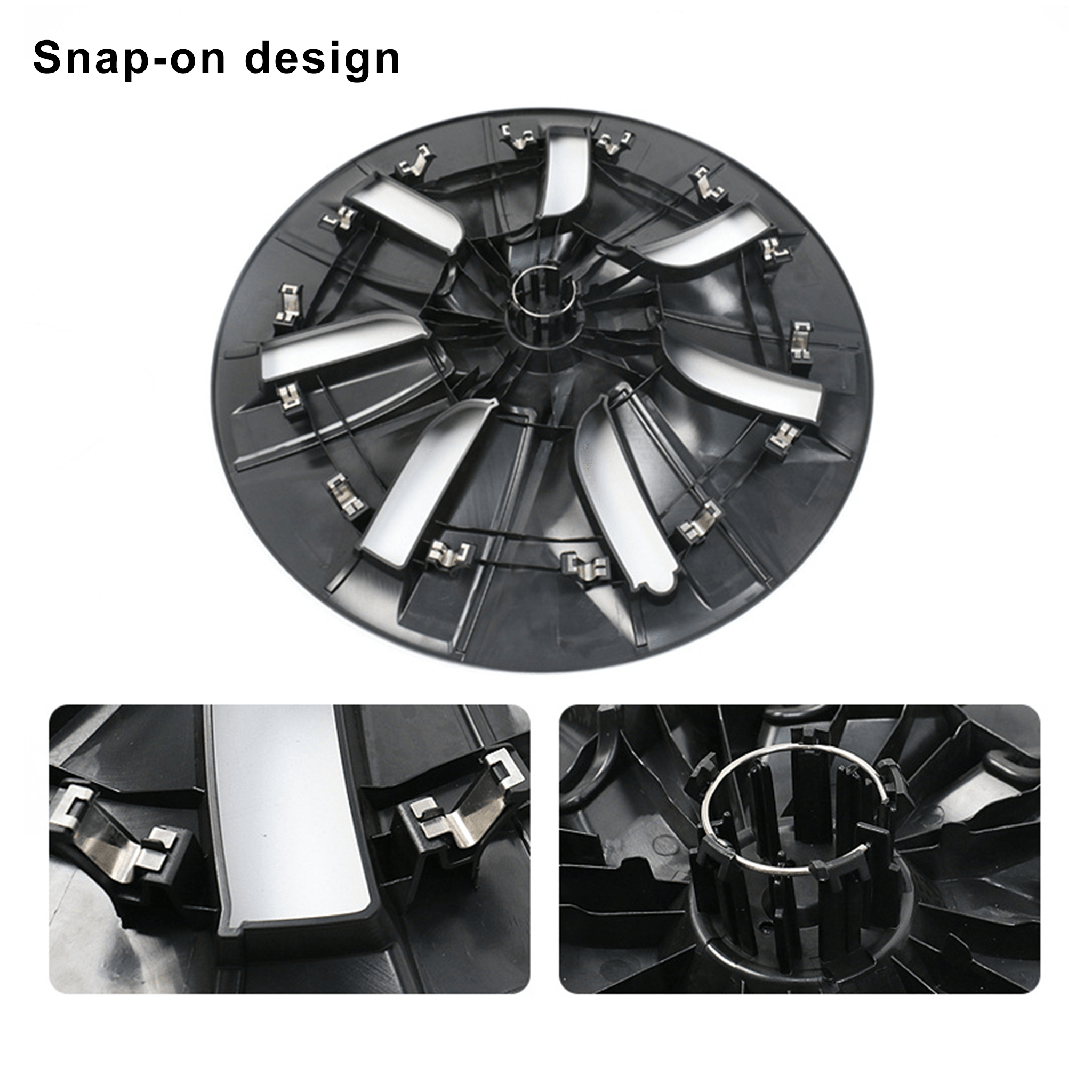 Tesla Wheel Cover Hubcap Snap-on design - Teego