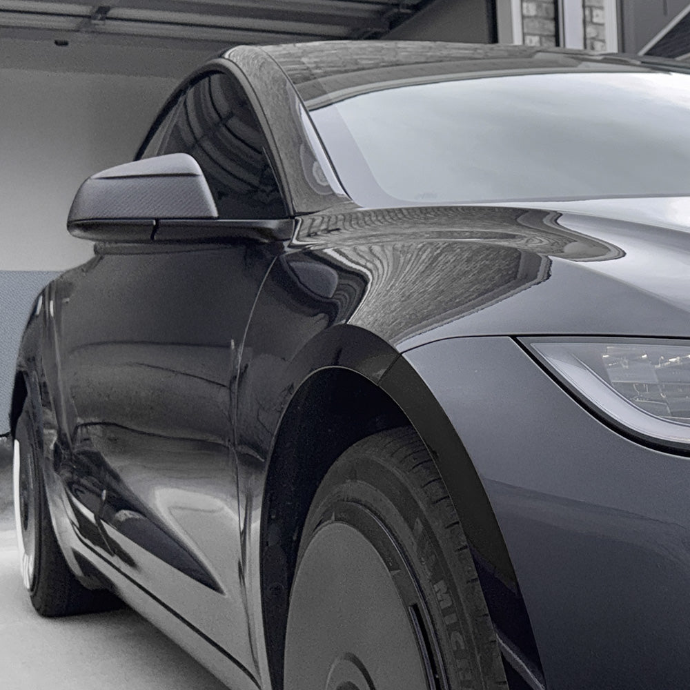 Tesla Model 3 2017-2024+ Carbon Fiber Mirror Caps | Model Y Juniper-Inspired Aerodynamic Design