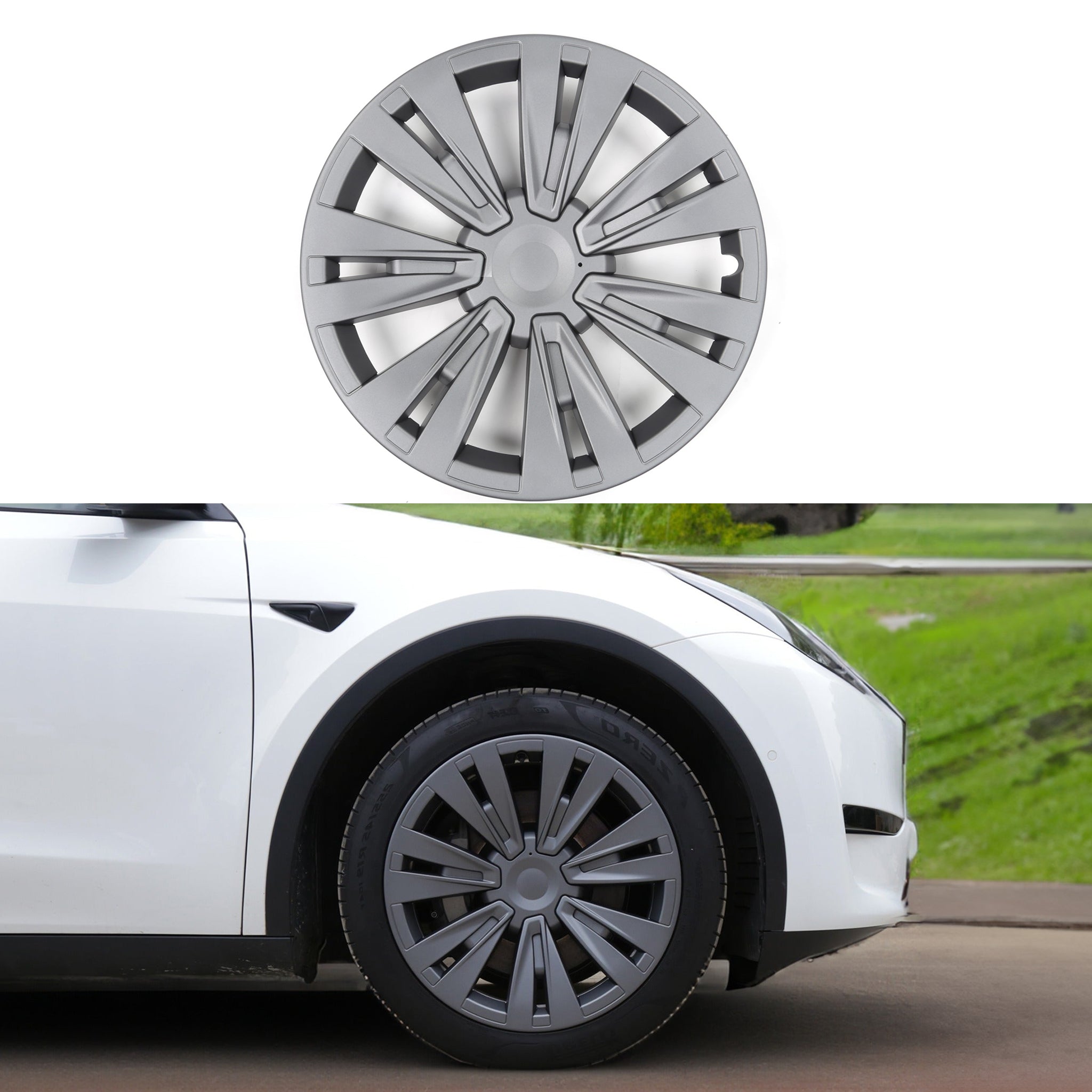 Model X Style Turbine Wheel Covers For Tesla Model Y 19 inch Gemini Wheels