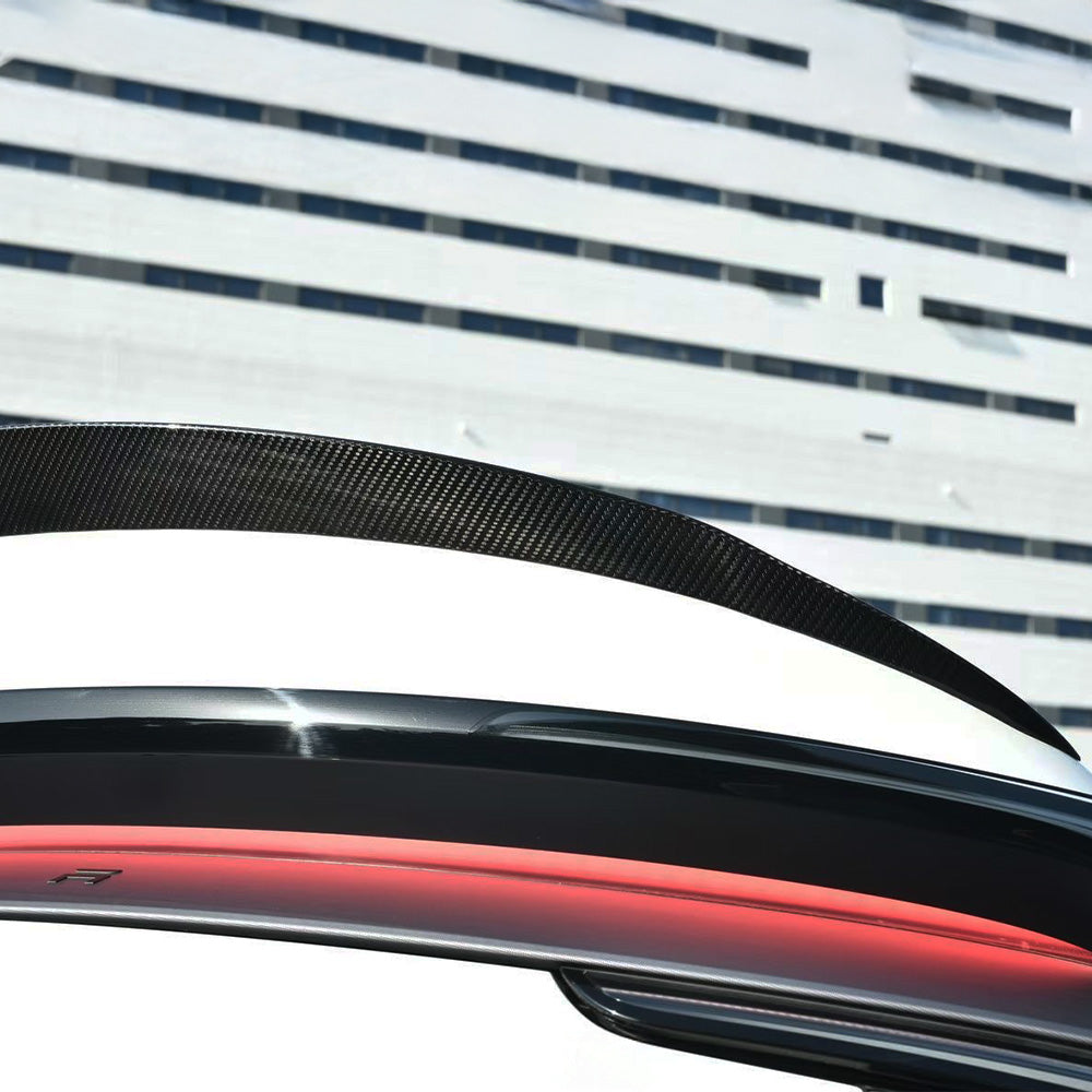 Tesla Model Y Juniper Carbon Fiber Spoiler Upragde shot photo