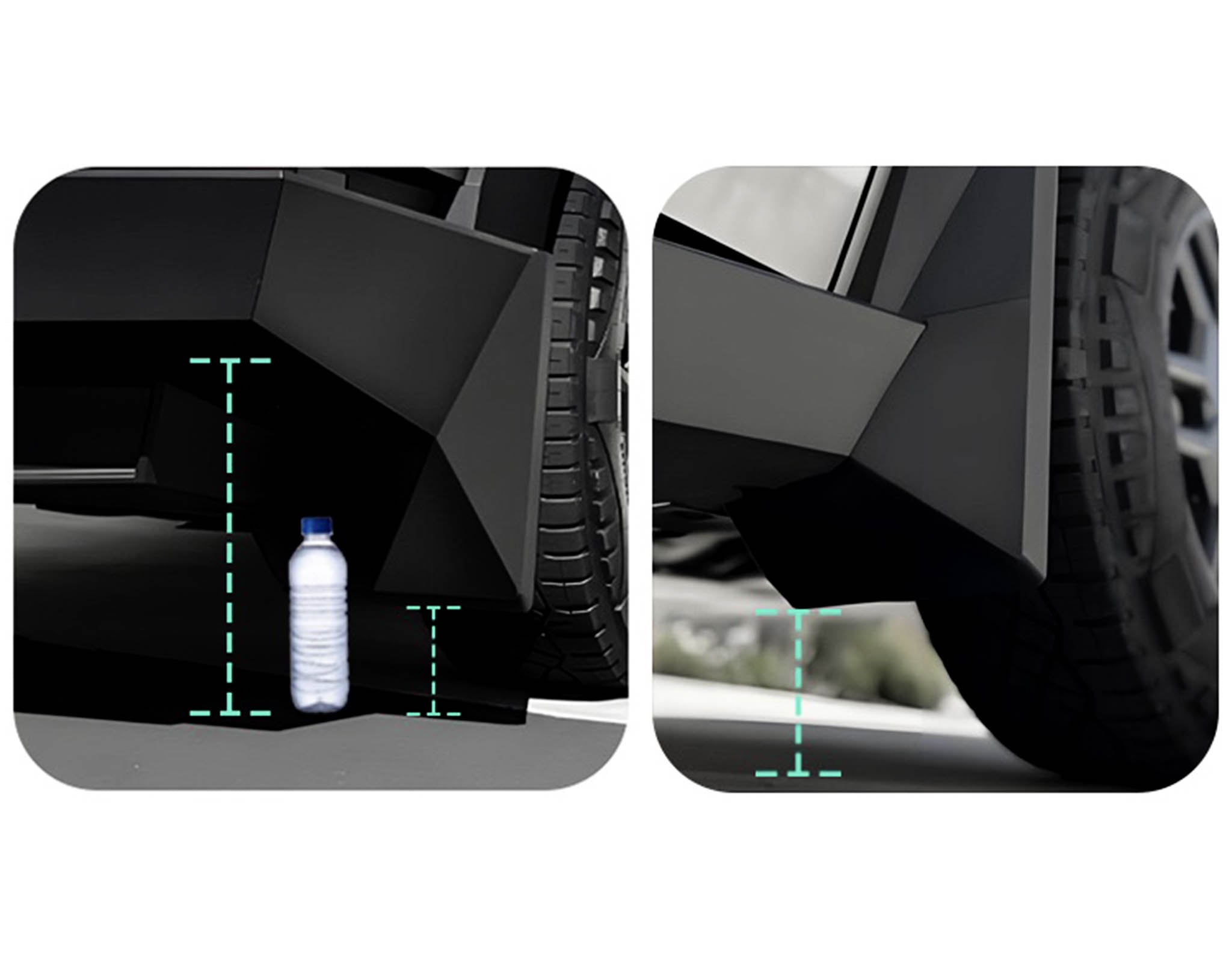 Mud Flaps for Cybertruck With Push-on Pins