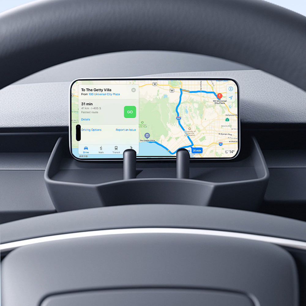 Multifunctional Phone Holder Tray for 2024+ Tesla Model 3 Highland & 2026 Model Y Juniper