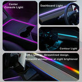 Neon Ambient LED Lighting For Tesla Model Y/3