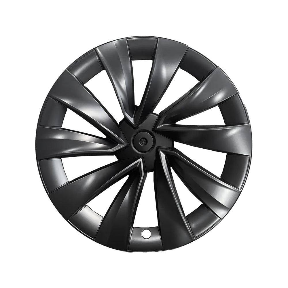 Nova-Style Wheel Covers for Tesla Model 3 (2017–2023.09) – 18” Aero Wheels – Matte Black & Silver – OEM-Fit Rim Protectors