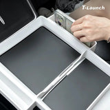 Center Console Upper Organizer Tray with Side Storage Pockets for Tesla Model 3/Y/Y L 2024+