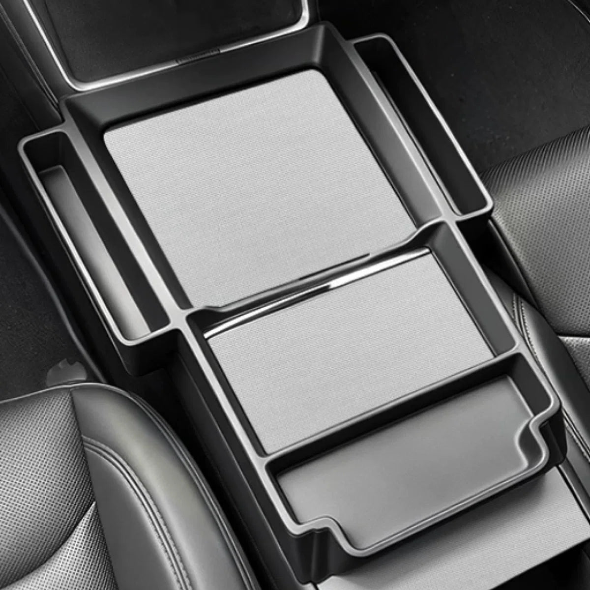 Center Console Upper Organizer Tray with Side Storage Pockets for Tesla Model 3/Y/Y L 2024+
