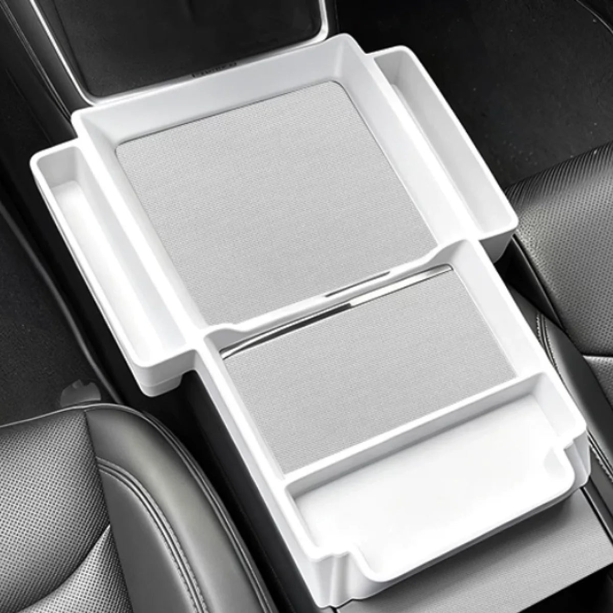 Center Console Upper Organizer Tray with Side Storage Pockets for Tesla Model 3/Y/Y L 2024+