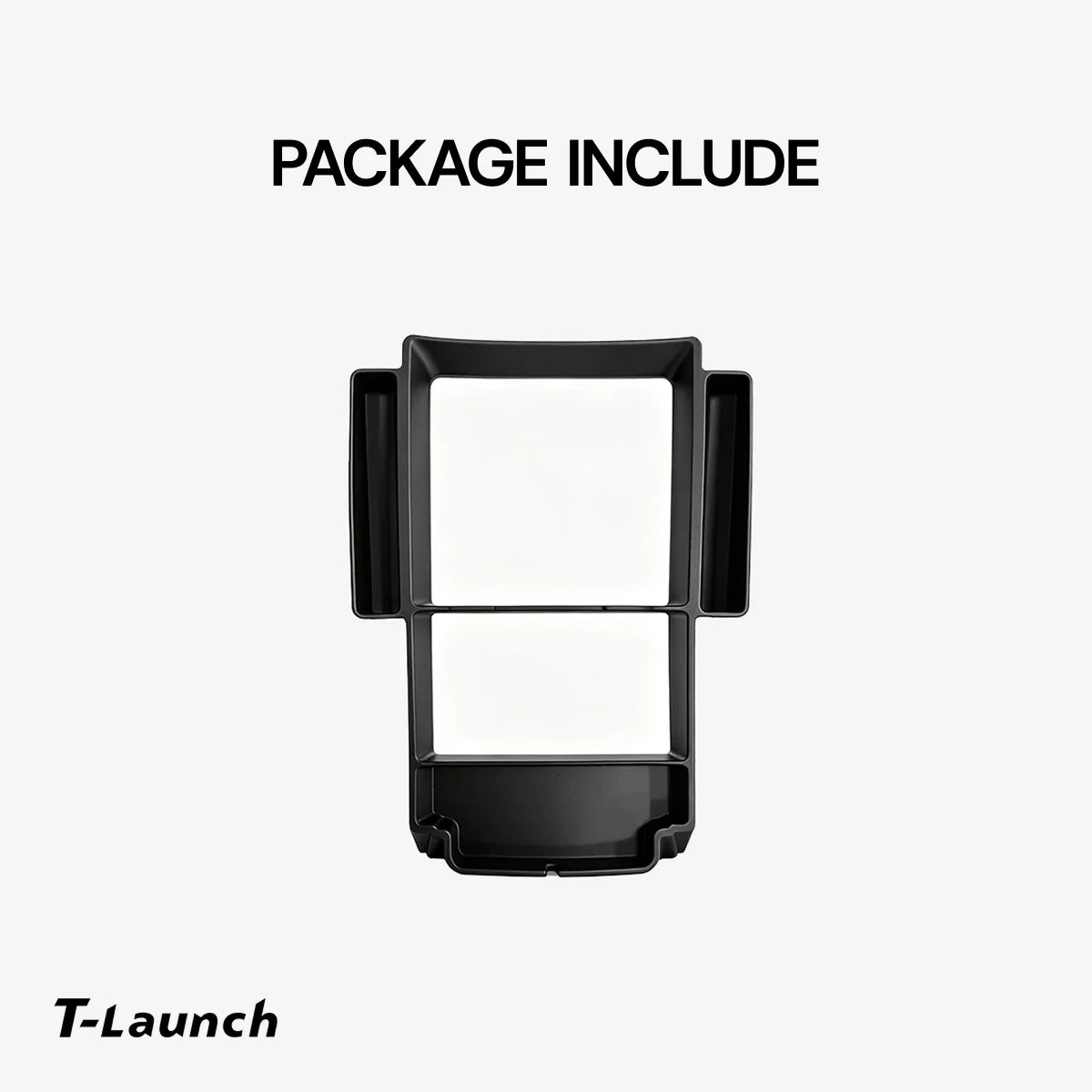 Center Console Upper Organizer Tray with Side Storage Pockets for Tesla Model 3/Y/Y L 2024+