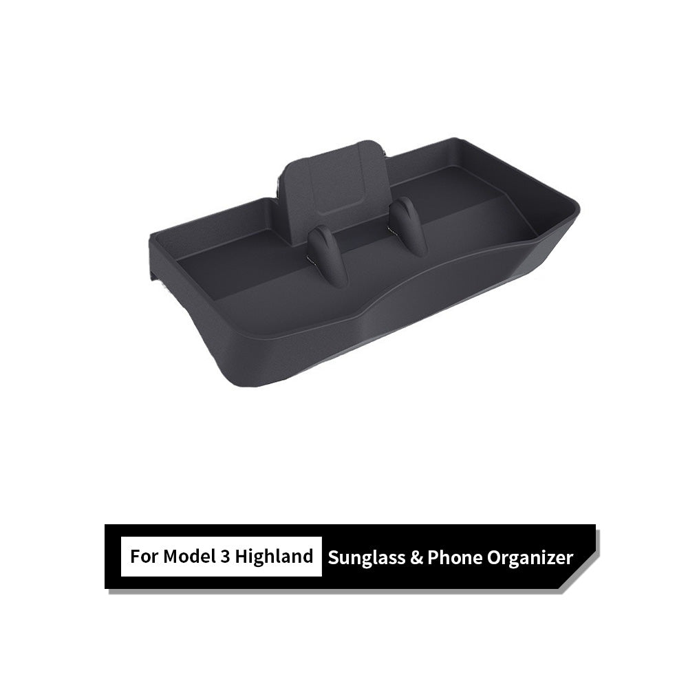 Multifunctional Phone Holder Tray for 2024+ Tesla Model 3 Highland & 2026 Model Y Juniper