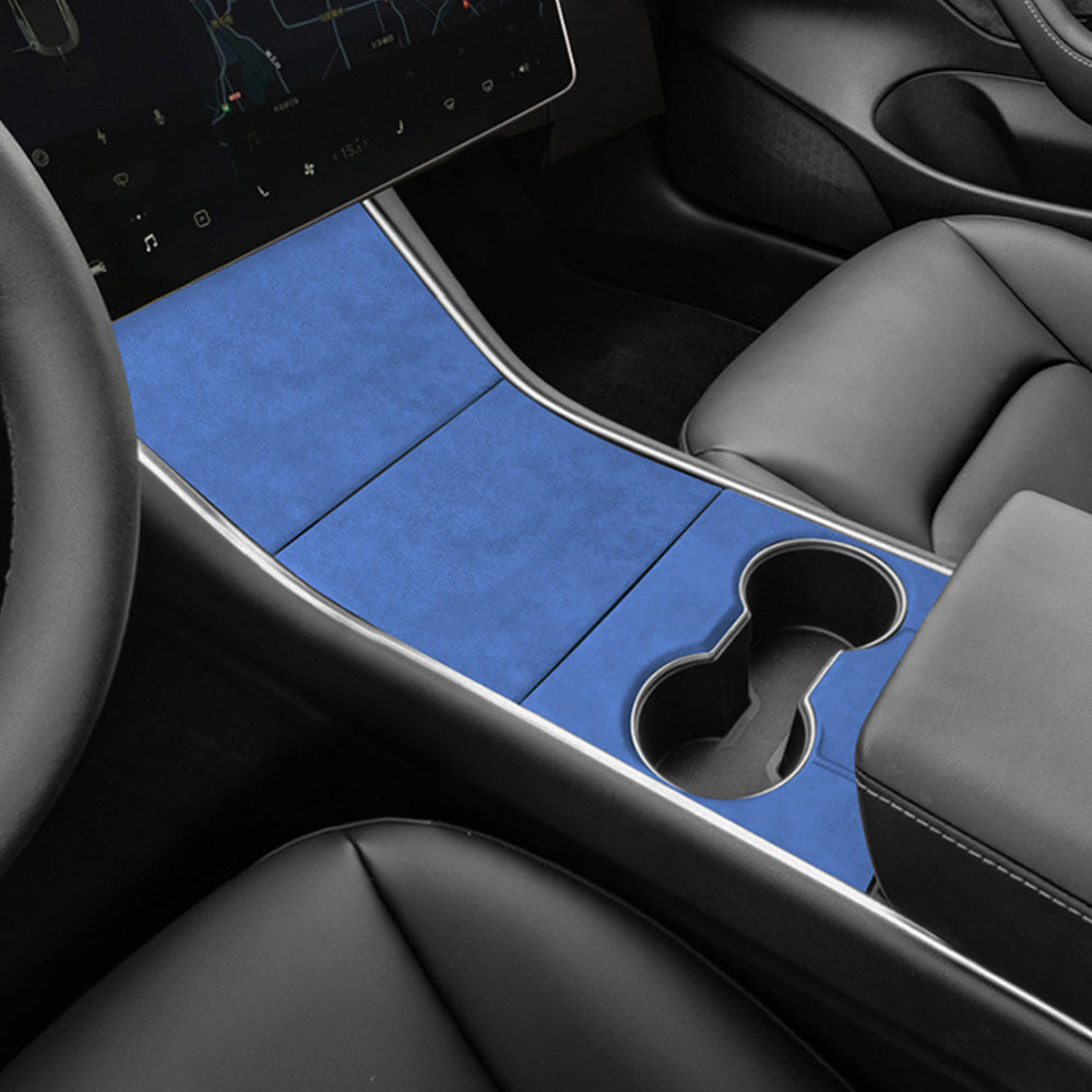 Premium Alcantara Center Console Wrap for 2017–2020 Tesla Model 3 – Luxurious Suede Interior Upgrade