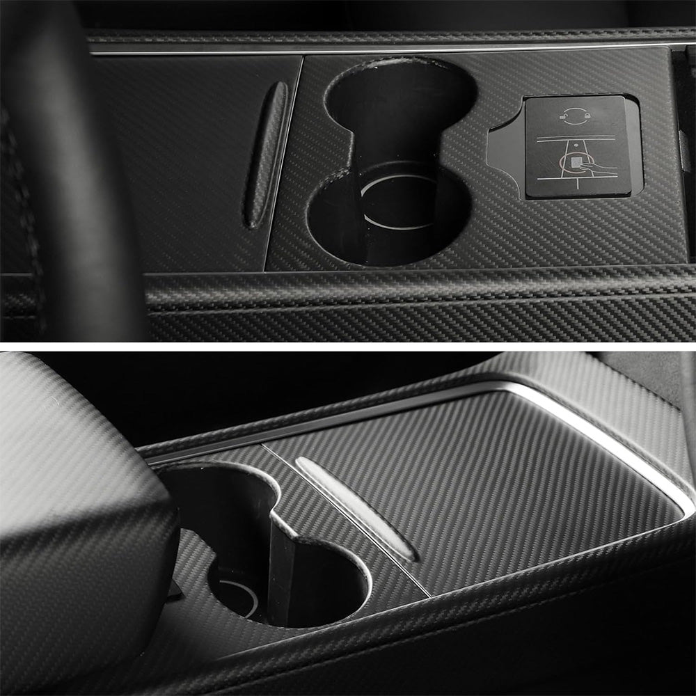 Premium Carbon Fiber Center Console Overlay for Tesla Model 3/Y