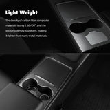 Premium Carbon Fiber Center Console Overlay for Tesla Model 3/Y | light weight