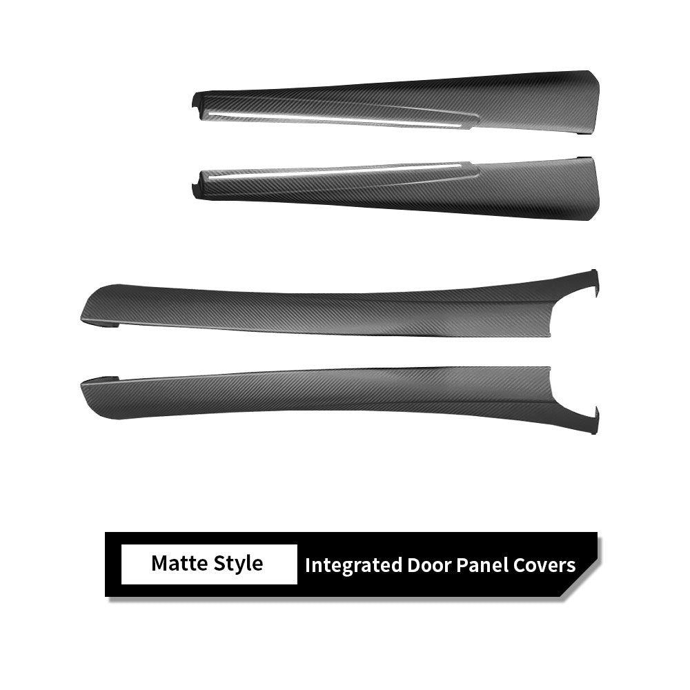 Tessgo Carbon Fiber Door Panel Trim Covers for Model Y Juniper 2026+
