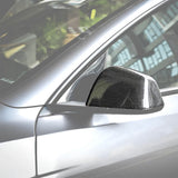 Premium Real Carbon Fiber Mirror Covers for Tesla Model Y 2020-2024 | OEM Fit & High-Gloss Finish