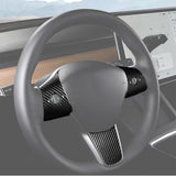 Tesla Model 3 (17-23) & Y (20-24) Dry Carbon Fiber Steering Wheel Wrap