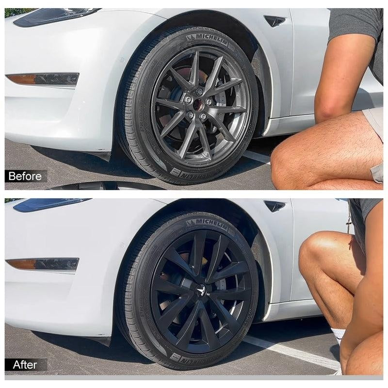18-inch Arachnid-style wheel covers for Model 3 Highland