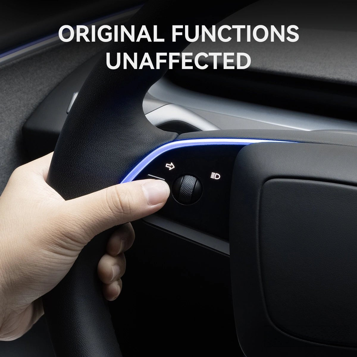 RGB Steering Wheel & Cup Holder Ambient Light Kit for Tesla Model 3 Highland 2024+ / Model Y Juniper 2025+ / Model YL 2026+