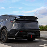 rear view RT-Style Carbon Fiber Spoiler Wing for Model Y Juniper