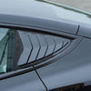 Racing-Style Rear Side Quarter Window Louvers for Tesla Model 3 2017-2024