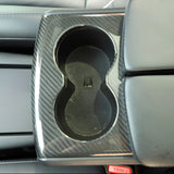 Carbon Fiber Cup Holder Cover Trim For Pre-Refresh Model S / X