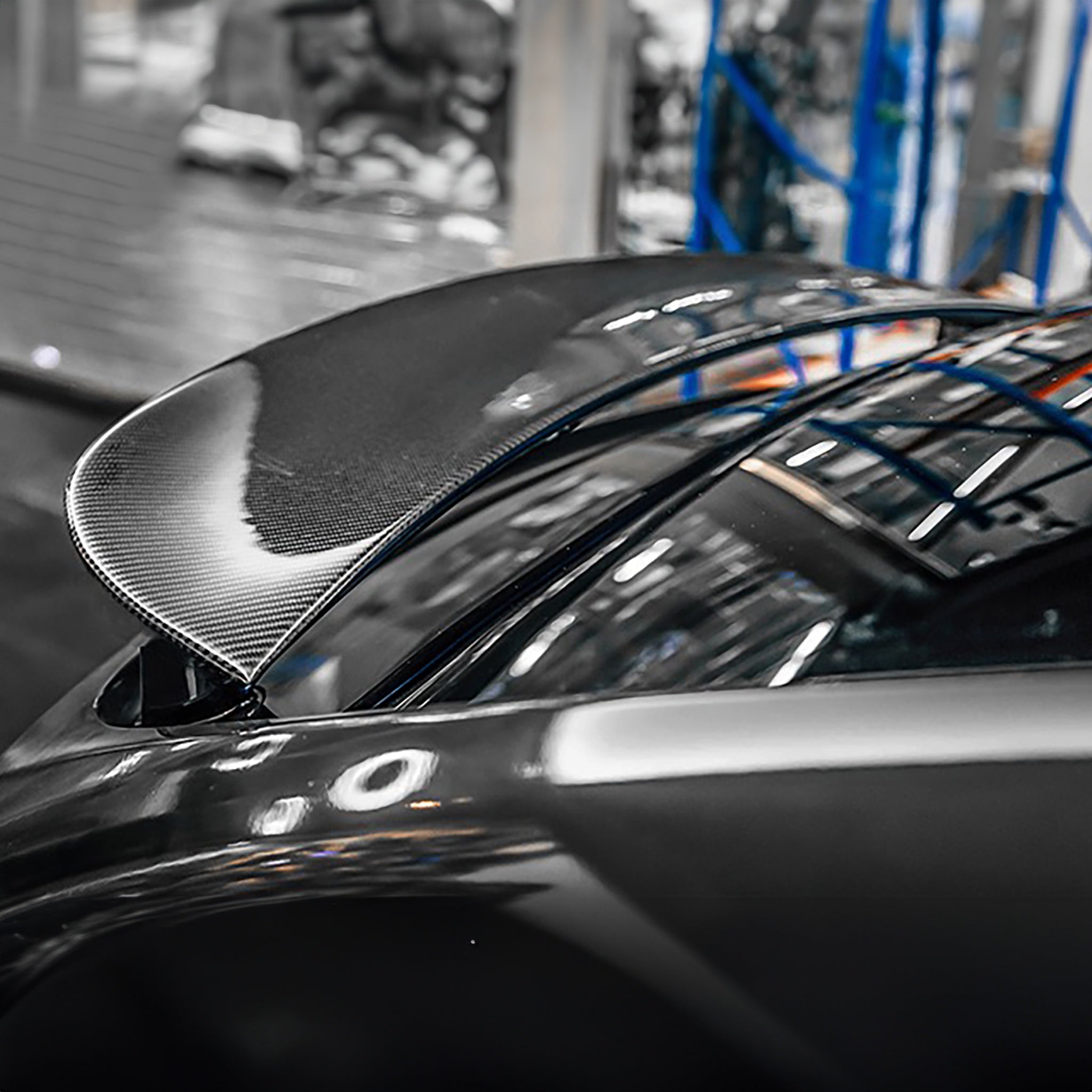 Premium Dry Carbon Fiber Wing Spoiler Overlay for Tesla Model X (2016–2025) – Sleek Sporty Upgrade by Teego