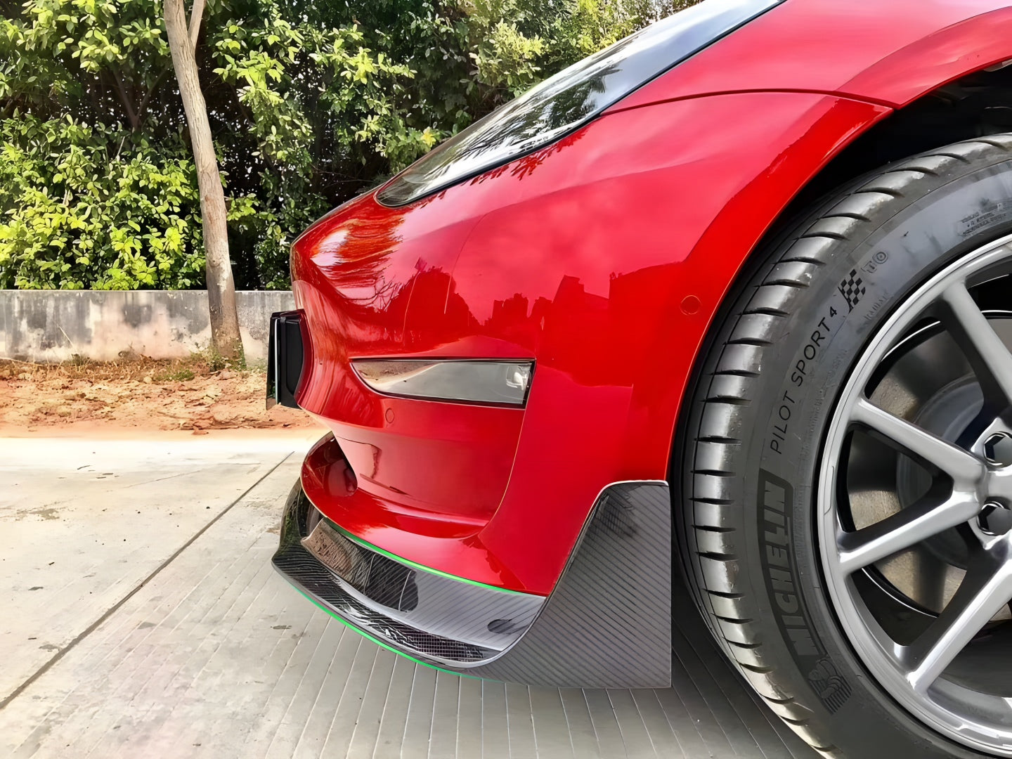 Teego V-Style Carbon Fiber Aero Kit for Tesla Model 3 (2017-2023)