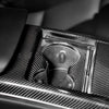 Carbon Fiber Cup Holder Trim Overlay For 2021-2026 Model S / X