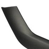 Detailed shot of matte carbon fiber finish on Tesla Model Y Juniper center console side Panel Covers