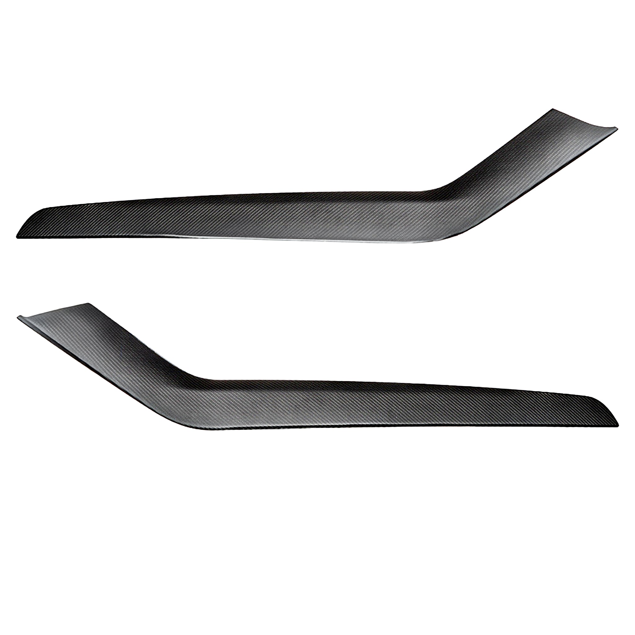 Matte finish carbon fiber center console side panel Covers for Tesla Model Y Juniper – white background product shot