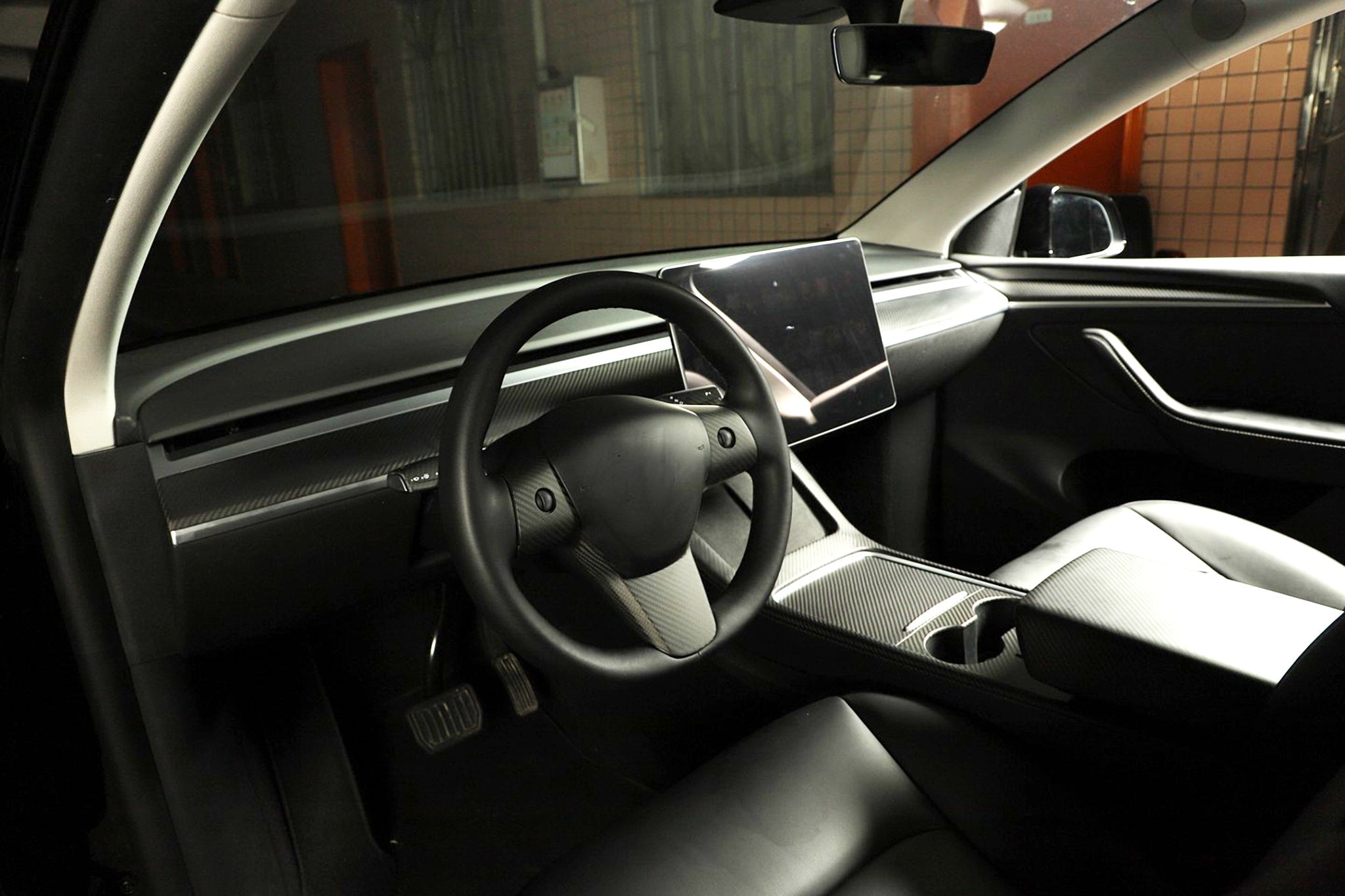 Teego Tesla Model 3/Y Dry Carbon Fiber Dashboard Cover | OEM Fit, UV-Resistant