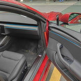 Premium Real Carbon Fiber Interior Door Trim Kit for Tesla Model S/X | OEM Fit & Plaid Compatible 2021-2026+