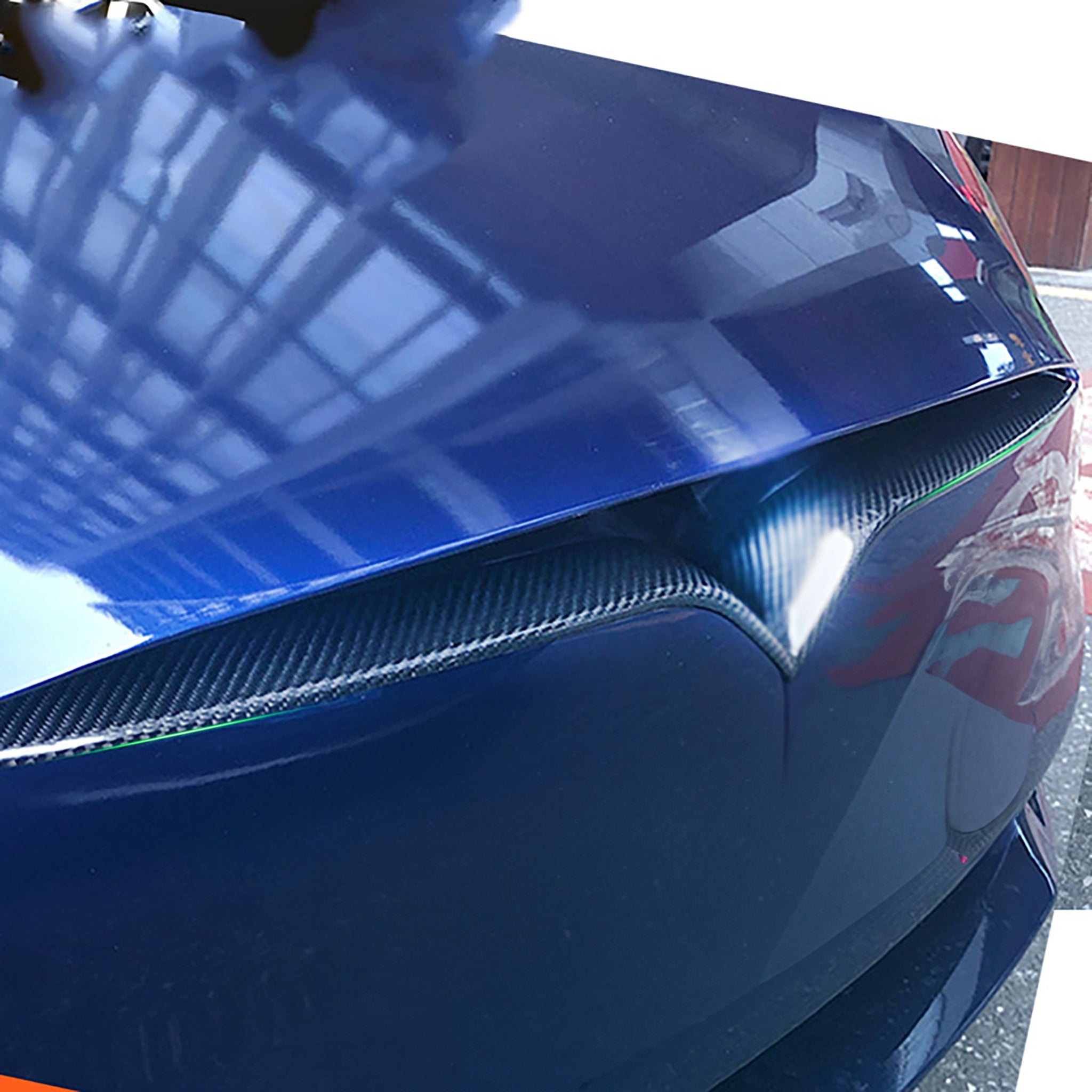 Tesla Model S Carbon Fiber Front Bumper Inlay | High-Gloss OEM Style Upgrade 2016-2025