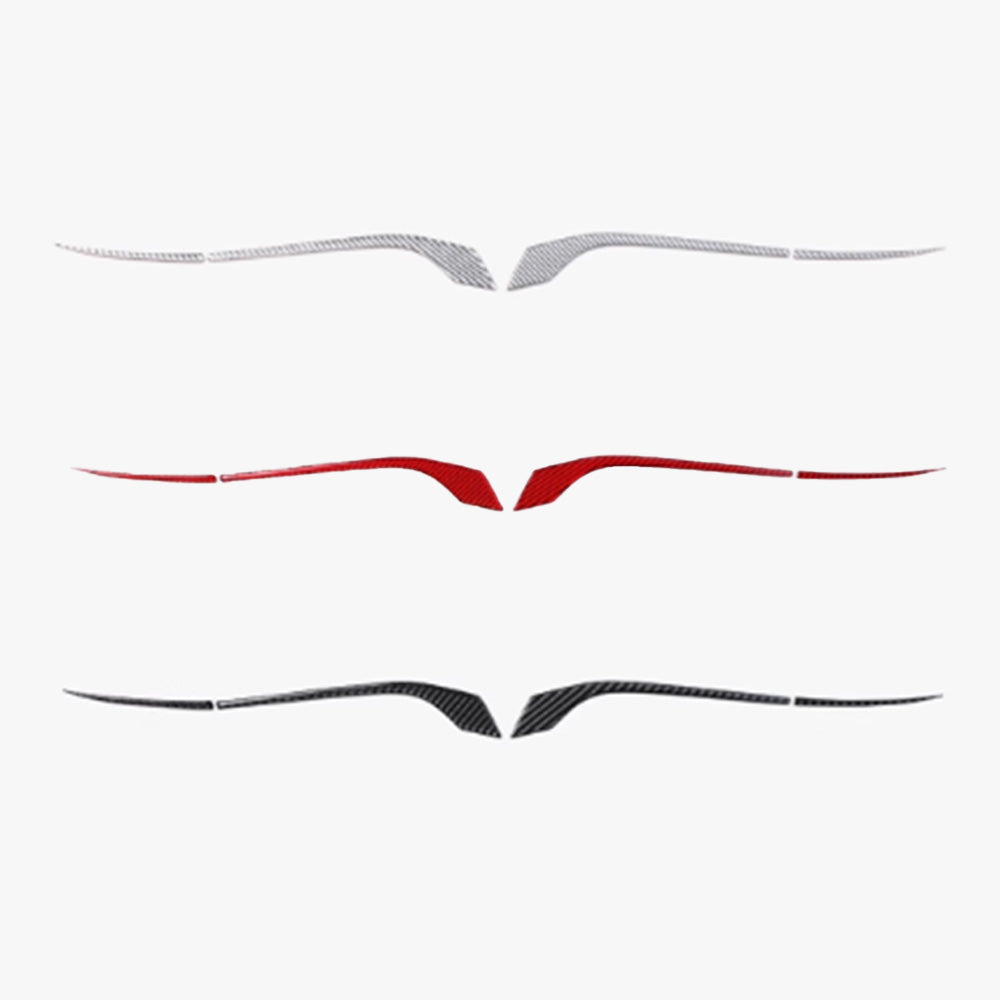 black/red/white carbon fiber 3 options model Y/3 mirror caps trim