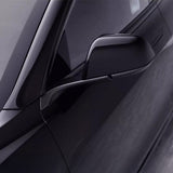 Glossy Carbon Fiber Mirror Cap Trim for Tesla Model 3/Y installed