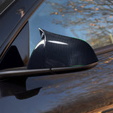 Premium Carbon Fiber Mirror Caps for Tesla Model S & X | Genuine Molded Racing Design 14-26