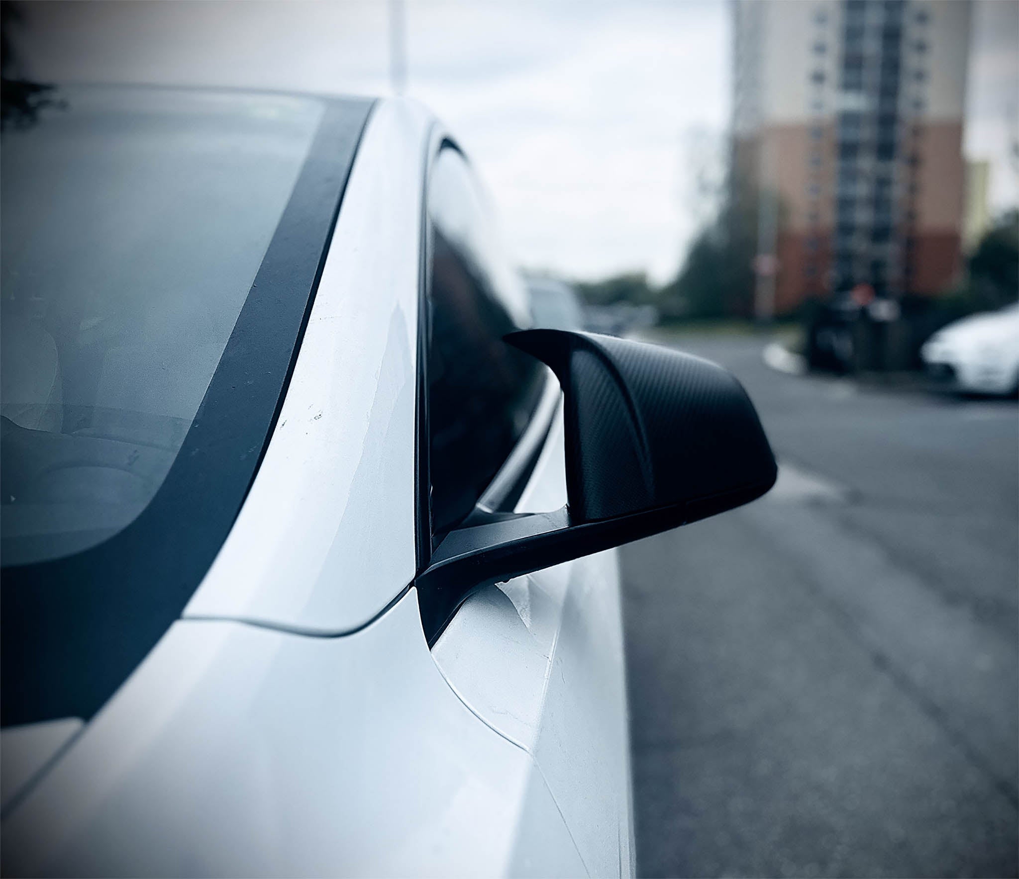 Real Carbon Fiber Mirror Caps For Tesla Model 3 / Y & 2024+ Model 3 Highland