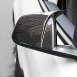 Premium Carbon Fiber Mirror Caps for Tesla Model S & X | Genuine Molded Racing Design 14-26