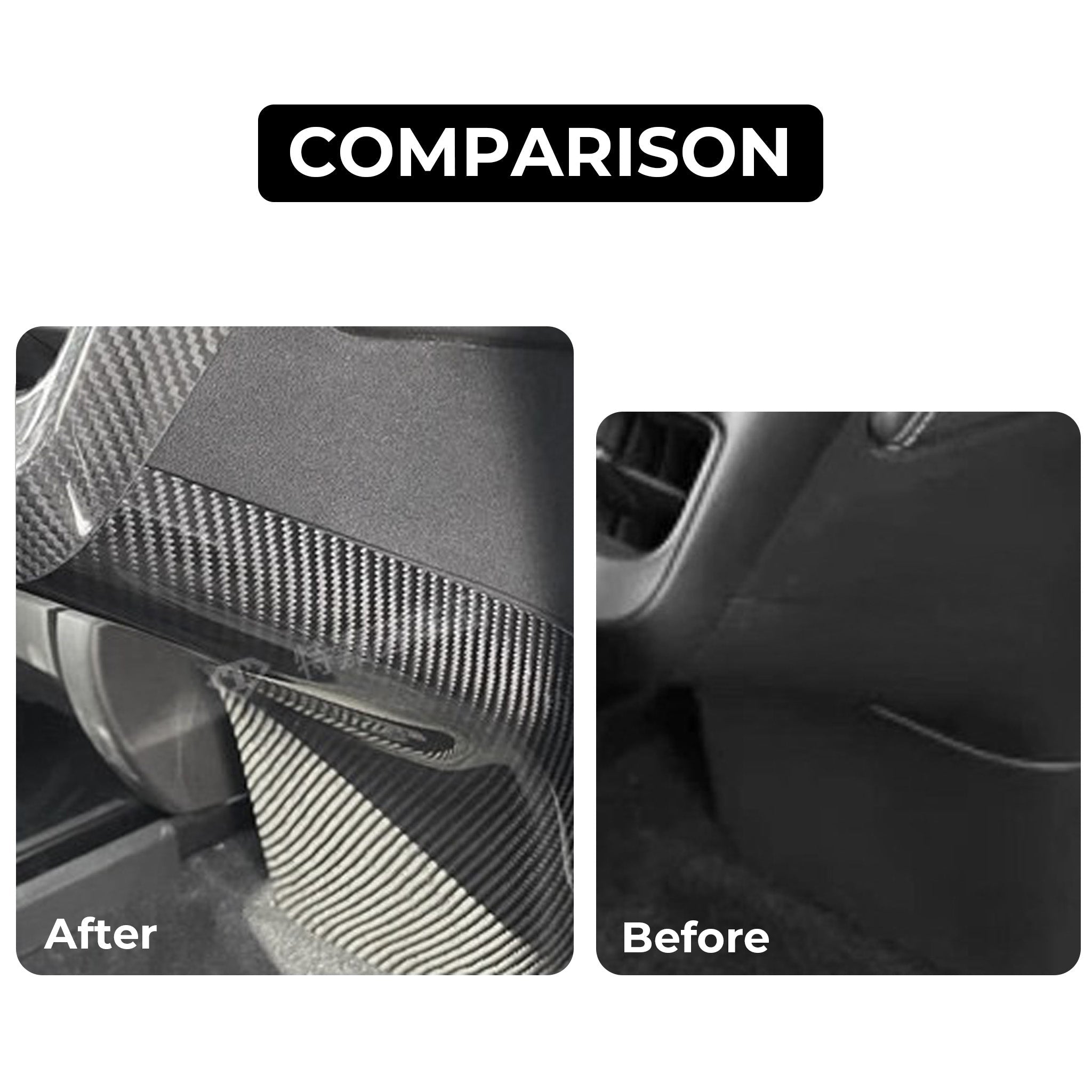 Tessgo Carbon Fiber Rear Center Console Base Cover for Model 3 & Model Y