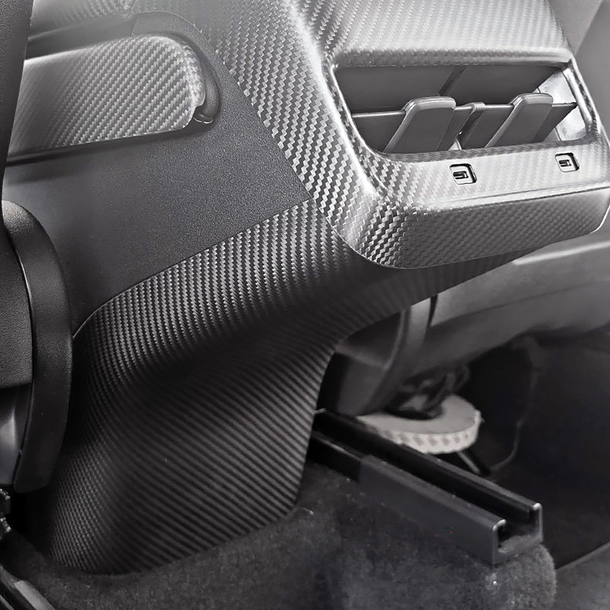 Tessgo Carbon Fiber Rear Center Console Base Cover for Model 3 & Model Y