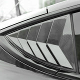 view of Rear Side Window Louvers installed on Tesla Model Y