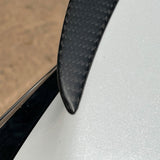 Close-up of Tesla Model 3 Highland Carbon Fiber Spoiler (Older Performance Style)