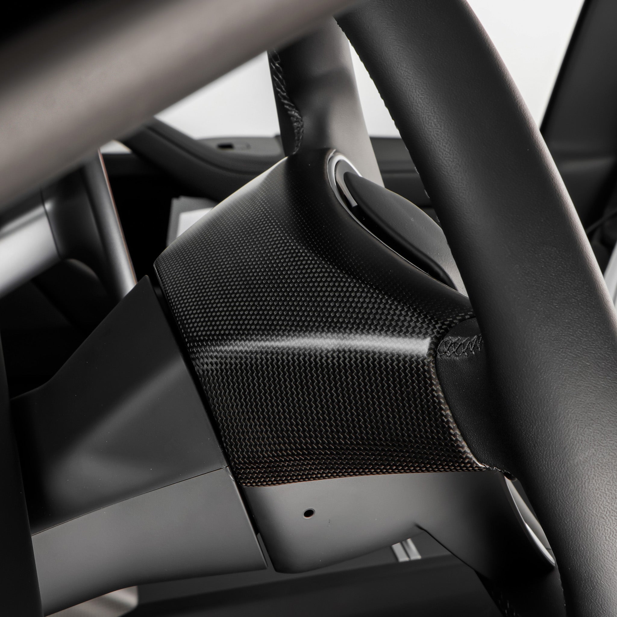 carbon fiber steering wheel trim cover for tesla model Y Juniper