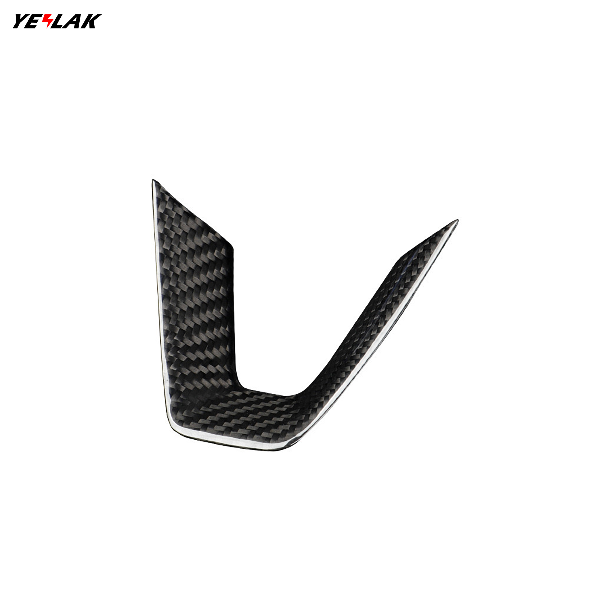 Real Carbon Fiber Steering Wheel Trim For Tesla New Model 3 Highland 2024+ & 2026 Model Y Juniper