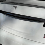 Real Carbon Fiber Tailgate Trim Cover for Tesla Model S 2021-2026