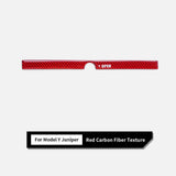 Red carbon fiber texture for model Y Juniper trunk button accent sticker
